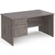 Maestro Panel End Straight Desk with Fixed Pedestal